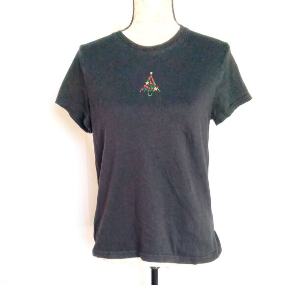 Christmas Tree Bling Short Sleeve Tee JUNIOR XL - Picture 8 of 9